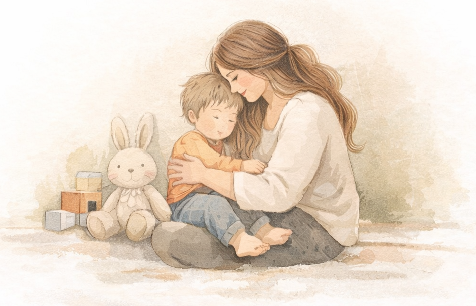 Ilustracija majke i deteta